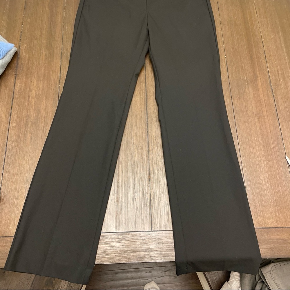 Ann Taylor 4 black Mid Rise Straight Trouser Dress Pants